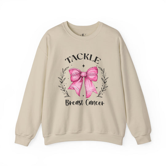 Pink Out Tackle Breast Cancer Football Coquette Sweatshirt