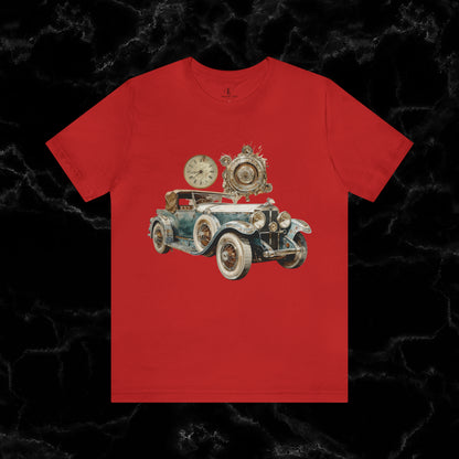Vintage Car Enthusiast T-Shirt - Classic Wheels and Timeless Appeal T-Shirt Red S 
