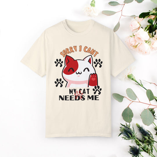 Devoted Cat Lady: "Sorry I Can't" T-shirt