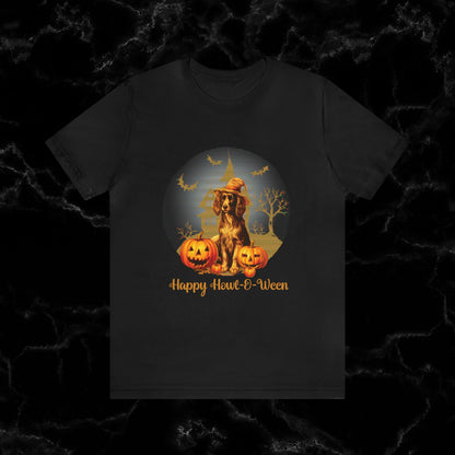 Irish Setter Happy Howl-o-ween T-Shirt | Halloween Irish Setter - Irish Setter Gift T-Shirt Black XS 