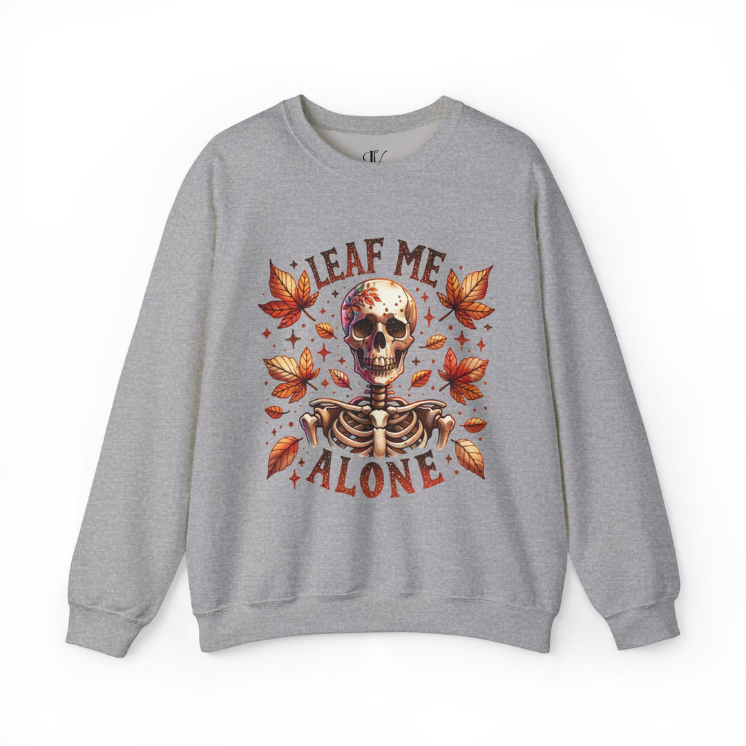 Leaf Me Alone: Skeleton Halloween Sweatshirt