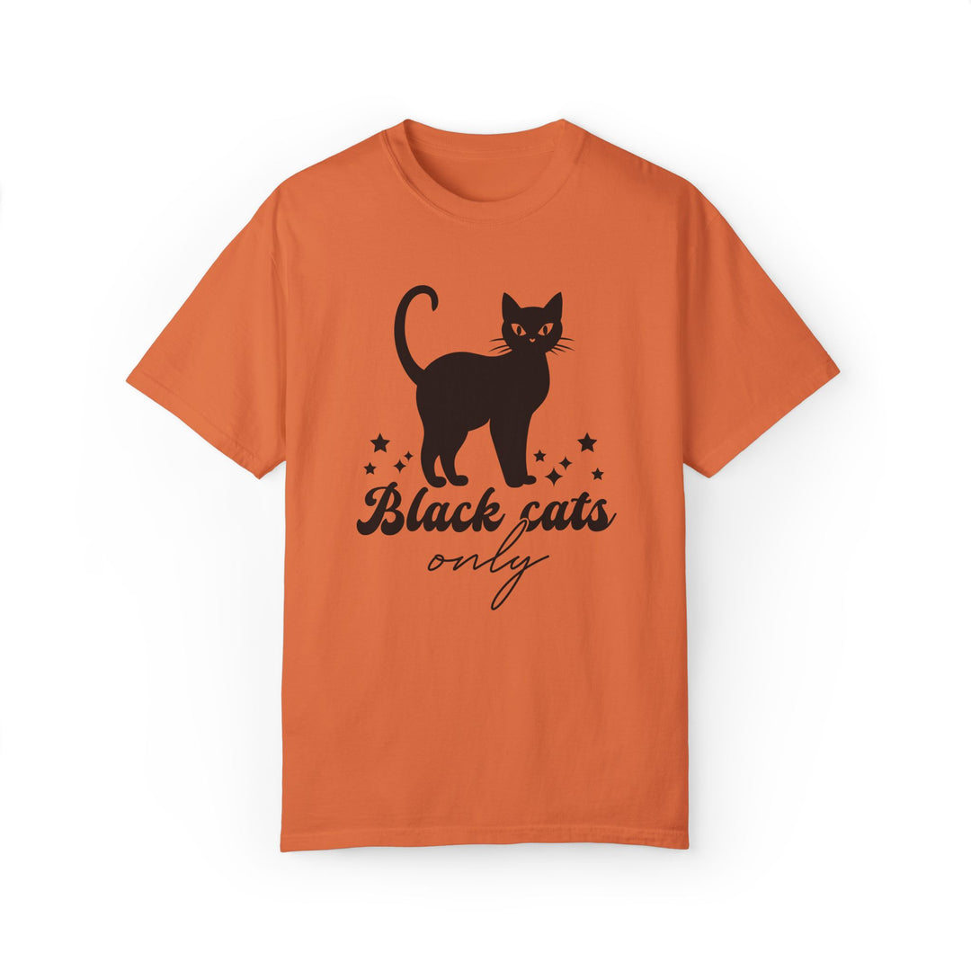 Black Cat Halloween T-Shirt T-Shirt Printify Burnt Orange S