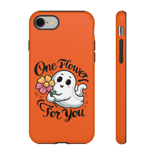 Phone Case - Cute Ghost Holding Flower Phone Case Printify