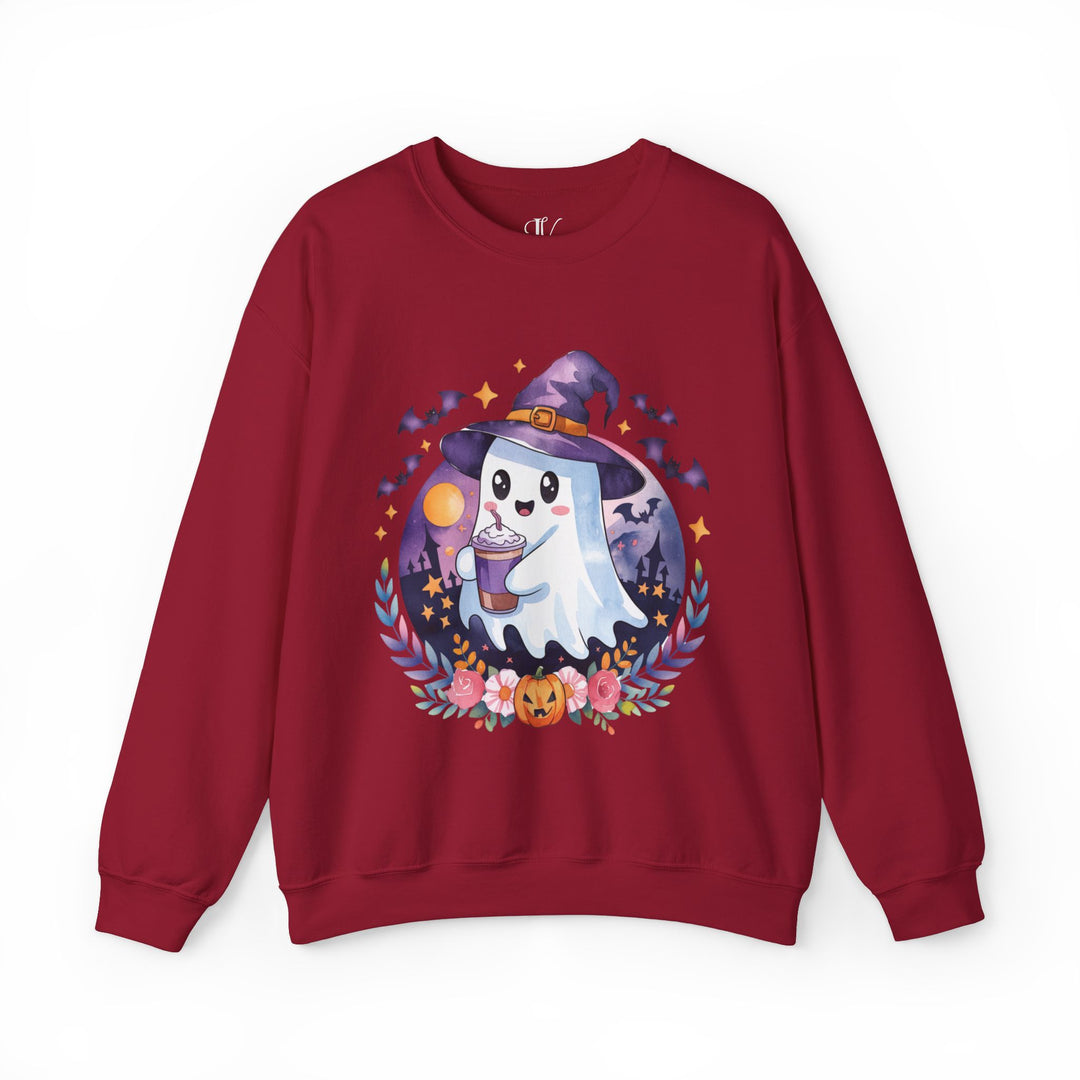 Cute Ghost With Ice Caffe Halloween Sweatshirt