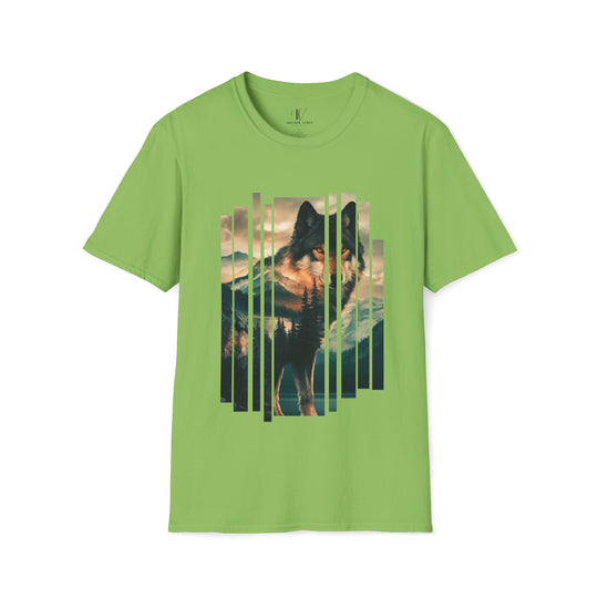 Wolf Nature-Inspired T-Shirt T-Shirt Printify Lime S