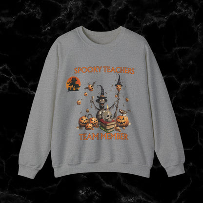 Spooky Teachers Sweatshirt - Embrace Feral Halloween Fun with this Halloween Spooky Sweatshirt for a Hauntingly Stylish Look Sweatshirt S Graphite Heather 