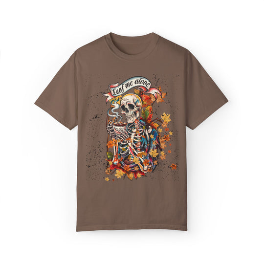 Leaf Me Alone: Grunge Skeleton Halloween T-Shirt