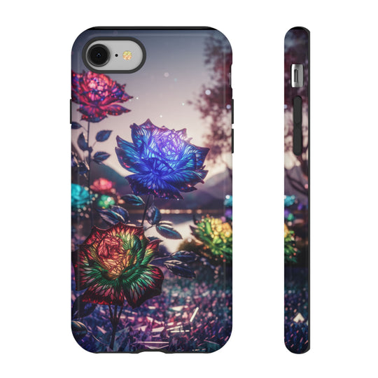 Phone Case - Surreal Glowing Roses Phone Case Printify