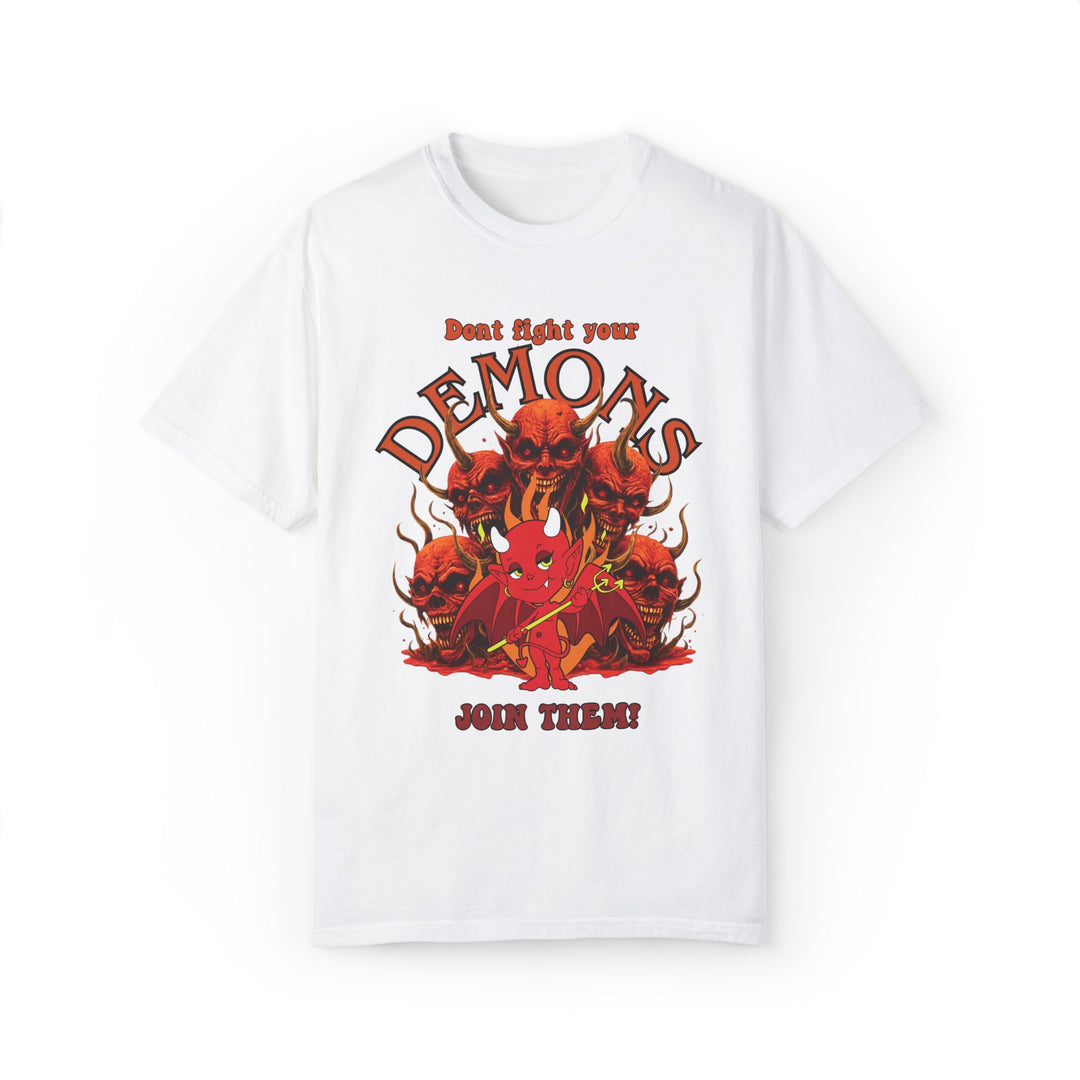 Demon Graphic T-shirt T-Shirt Printify White S