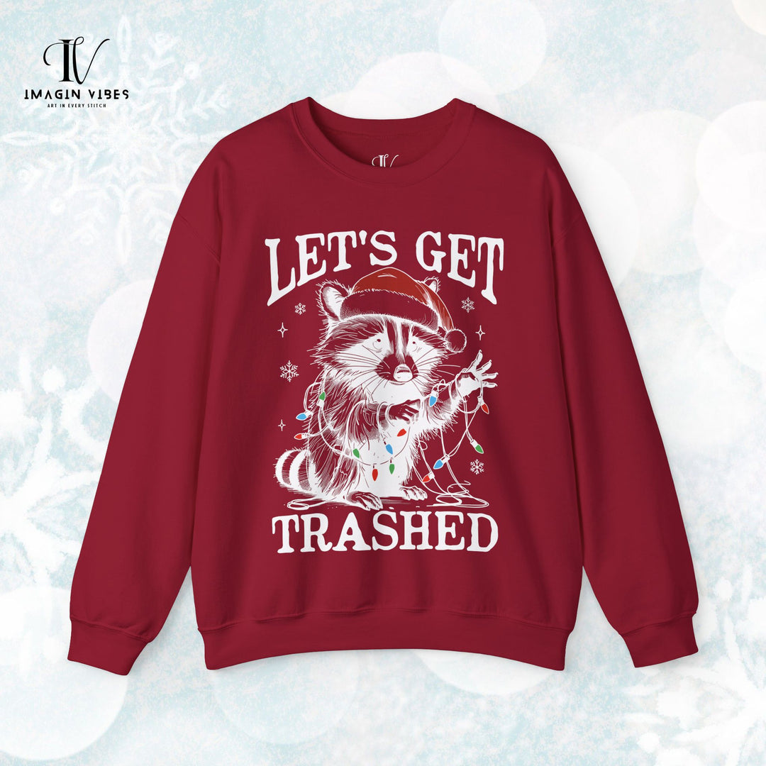 Christmas Trash Panda Sweatshirt - Let's Get Trashed