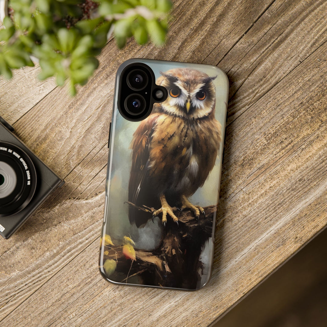 Phone Case Wise Owl Nature Minimalist Phone Case Printify