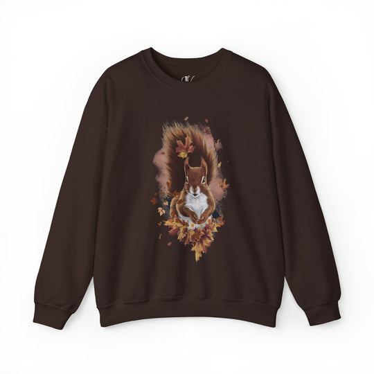 Squirrel and Autumn Leaves Fall Sweatshirt