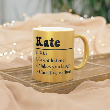 Personalized Name Definition Mug - Golden or Silver Gifts Ideas - Presents 11oz Mug 11oz Gold 