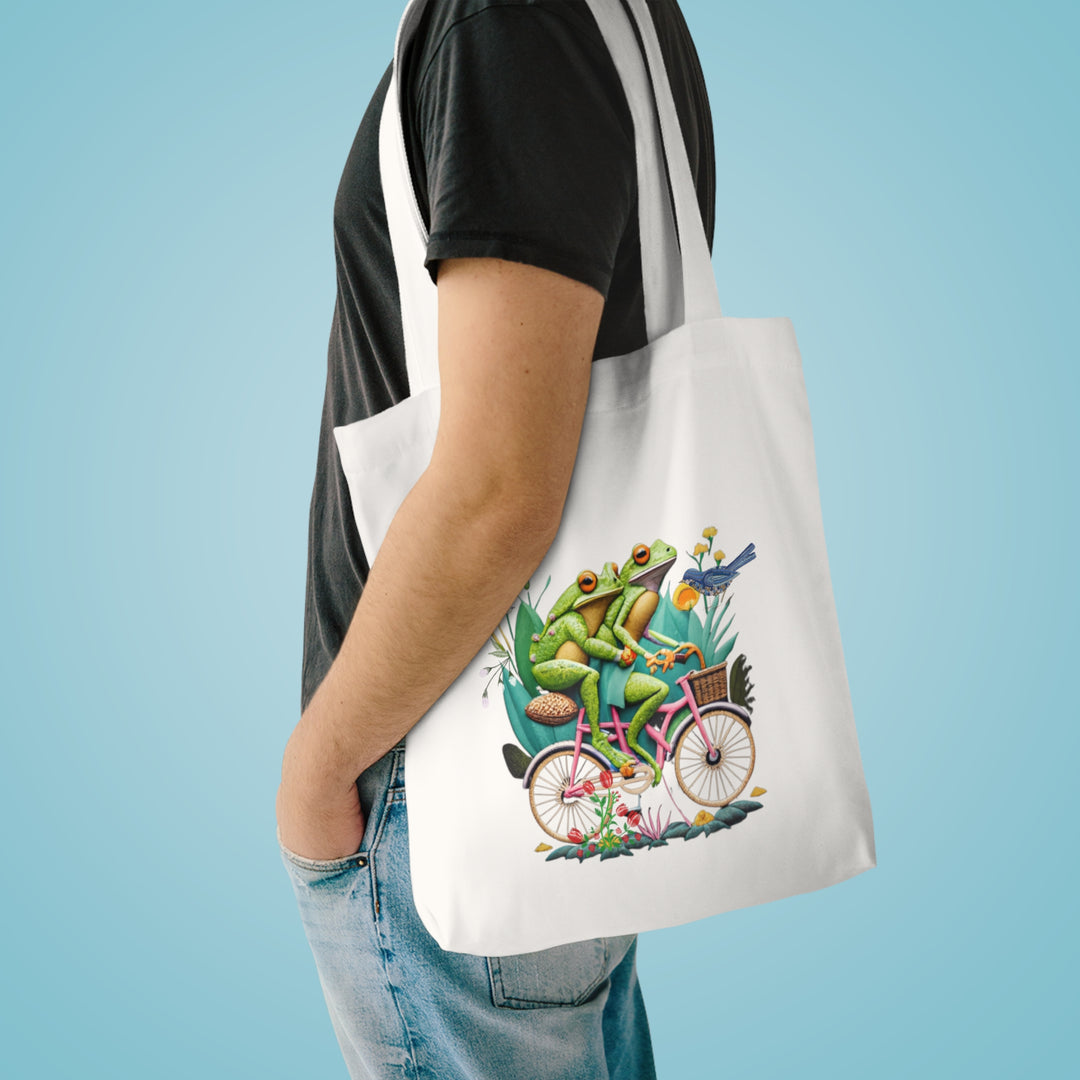 Froggy Tandem Tote – Pedal into Whimsy Bags Printify