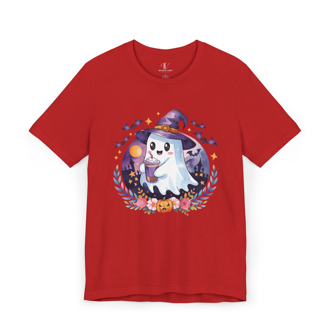 Cute Ghost With Ice Caffe Halloween T-Shirt