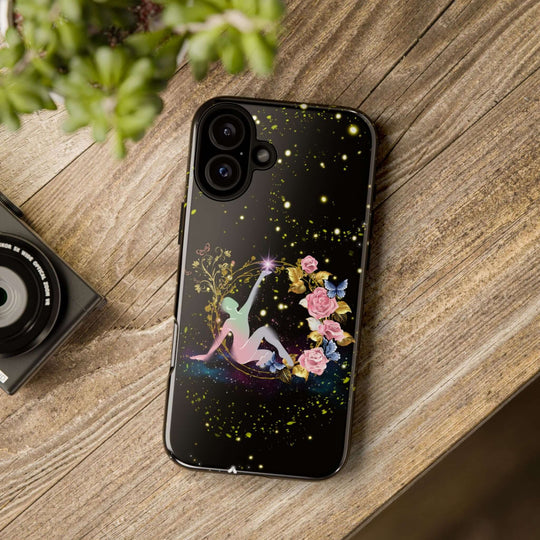 Mystical Phone Case - Stylized Human Figure Reaching for a Star Phone Case Printify