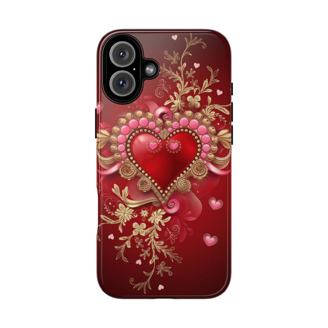 Phone Cases - Romantic Heart Design for Valentine's Day Phone Case Printify iPhone 16 Plus Glossy