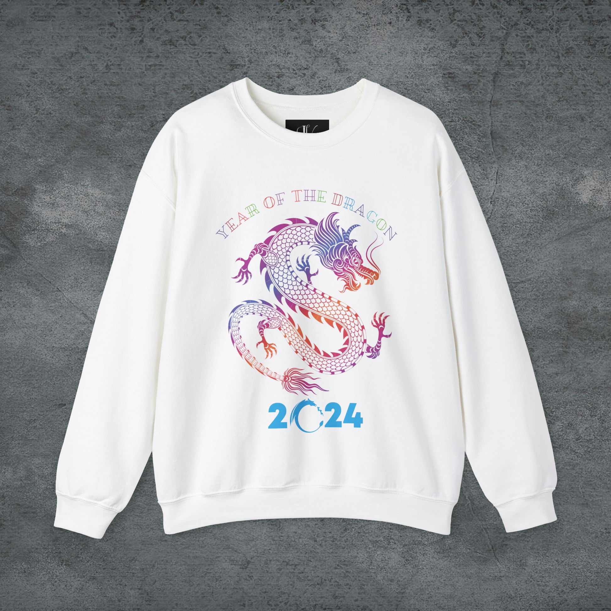Year of the Dragon Sweatshirt - 2024 Chinese Zodiac Shirt for Lunar New Year Celebrations Sweatshirt S White 