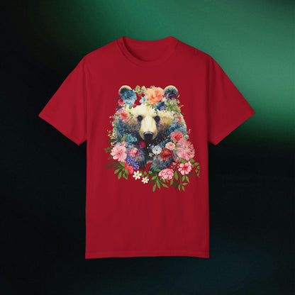 Floral Bear Shirt | Bear Tee | Flower Bear Shirt - A Perfect Animal Lover Tee and Bear Lover Gift T-Shirt Red S 