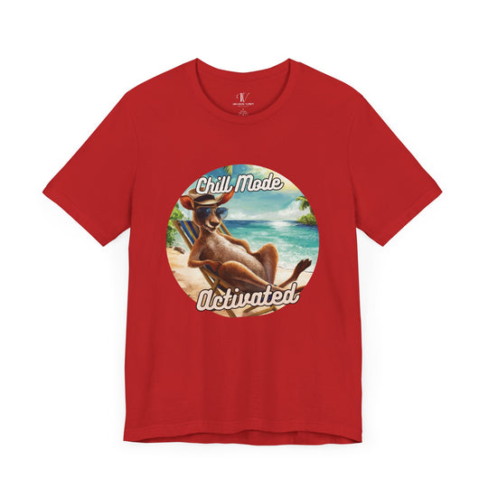 Kangaroo Tee - Chill Mode Activated T-Shirt Printify Red XS