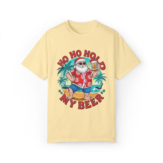 Santa Ho Ho Ho Hold My Beer T-shirt T-Shirt Printify Banana S