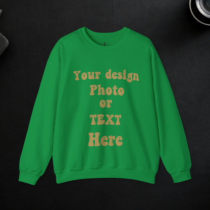 Imagin Vibes™ Crewneck Sweatshirt Personalized With Your Photo, Text Sweatshirt S Irish Green 
