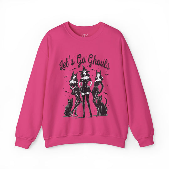 Let's Go Ghouls: Witchy Halloween Sweatshirt Sweatshirt Printify S Heliconia