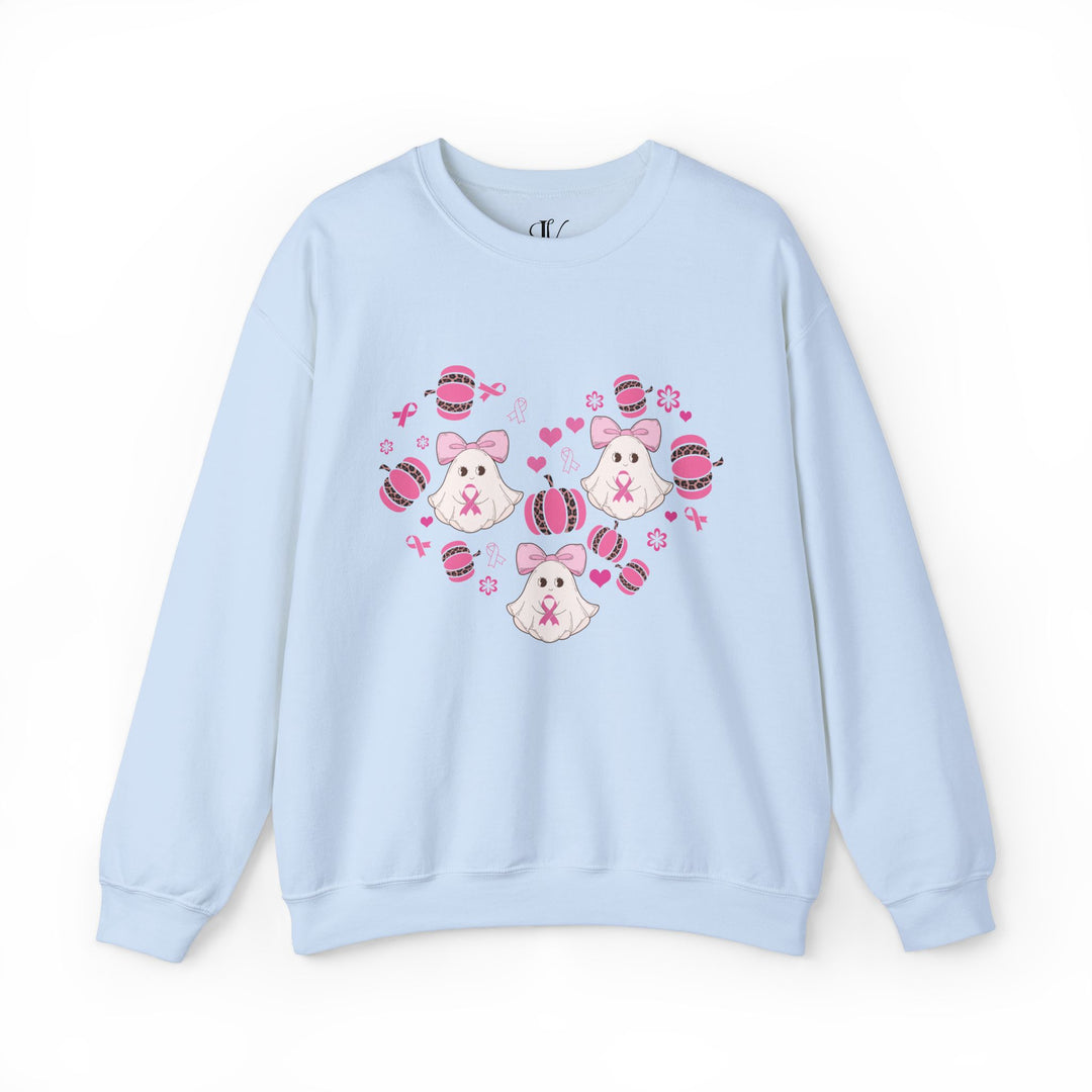 Ghosts and Pumpkins Breast Cancer Support Sweatshirt