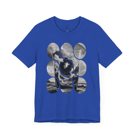 Ocean Love Story: Couples T-Shirt - "Ocean Embrace" T-Shirt Printify True Royal XS