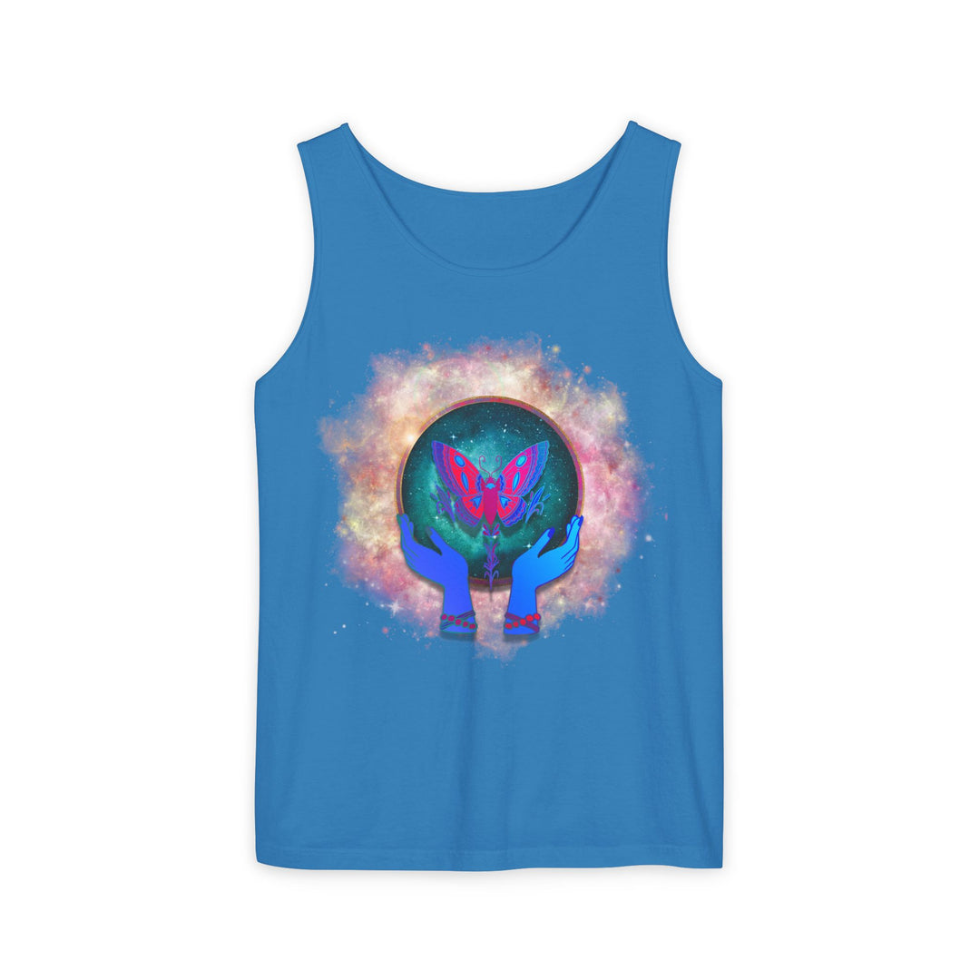 Cosmic Butterfly Unisex Tank Top - Mystical and Spiritual Tank Top Printify Royal Caribe S