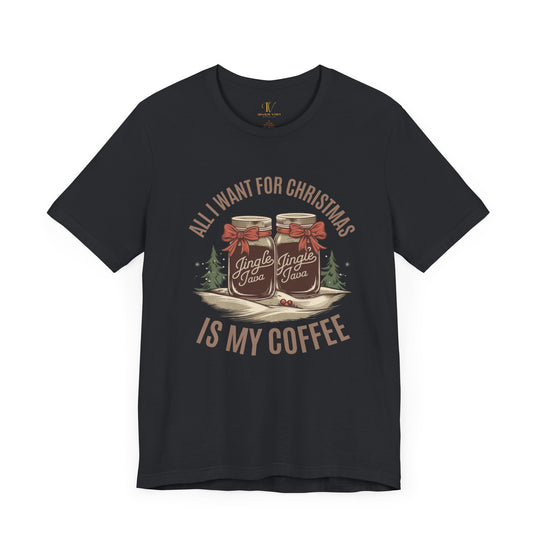 Christmas Coffee Unisex Tee T-Shirt Printify Vintage Black XS