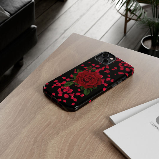 Phone Case - Red Rose Romantic Case Phone Case Printify iPhone 14 Plus Glossy