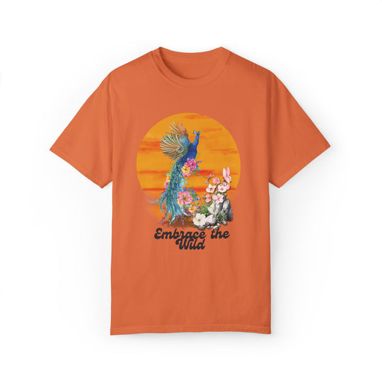 Peacock Boho-Chic T-shirt Embrace the Wild T-Shirt Printify Burnt Orange S