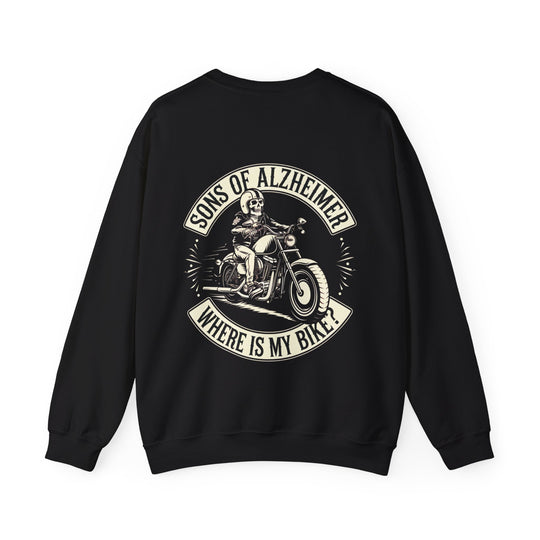 Biker Sweatshirt Sons of Alzheimer Where is My Bike