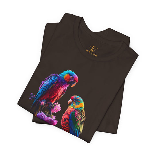 Tropical Parrot Unisex Tee - Vibrant and Modern T-shirt T-Shirt Printify Brown XS