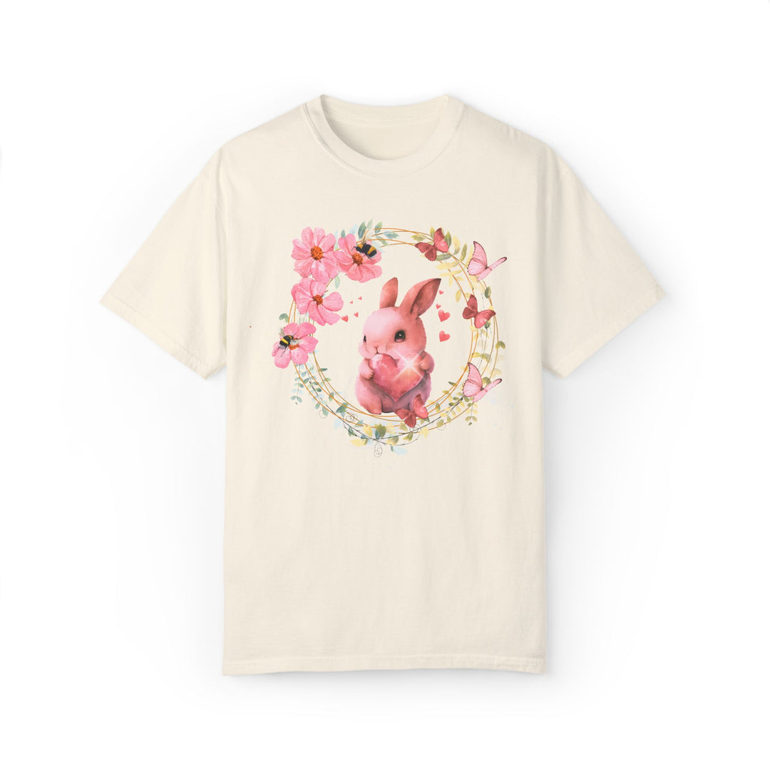 Bunny Heart Unisex Tee T-Shirt Printify Ivory S