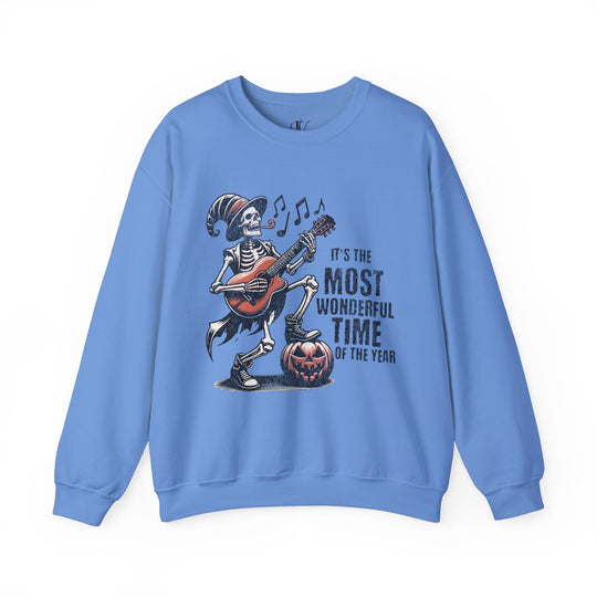 Skeleton Whimsical Crewneck Sweatshirt for Halloween and Fall