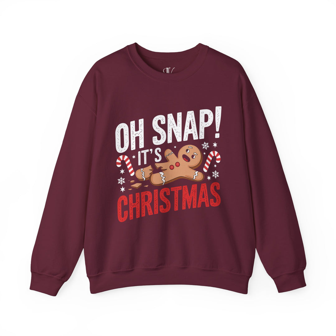 Gingerbread Man Crewneck Sweatshirt - Oh Snap It's Christmas