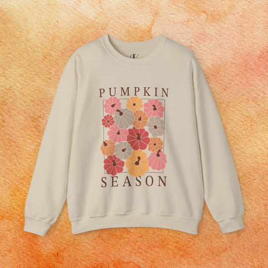 Pumpkin Season: Boho Fall Sweatshirt Sweatshirt Printify S Sand