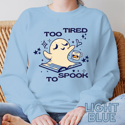 Spooky Literary Spirits: Ghost Reading Books Sweater - Bookish Halloween Sweatshirt for a Hauntingly Stylish Look, Perfect Halloween Teacher Gift and Librarian Halloween Sweatshirt   