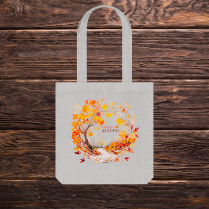 Fall Into Style: Fall Tote Bag | Hello Autumn Tote Bag | Autumn Shopping Bag | Woven Tote Bag | Eco-Friendly Bags   