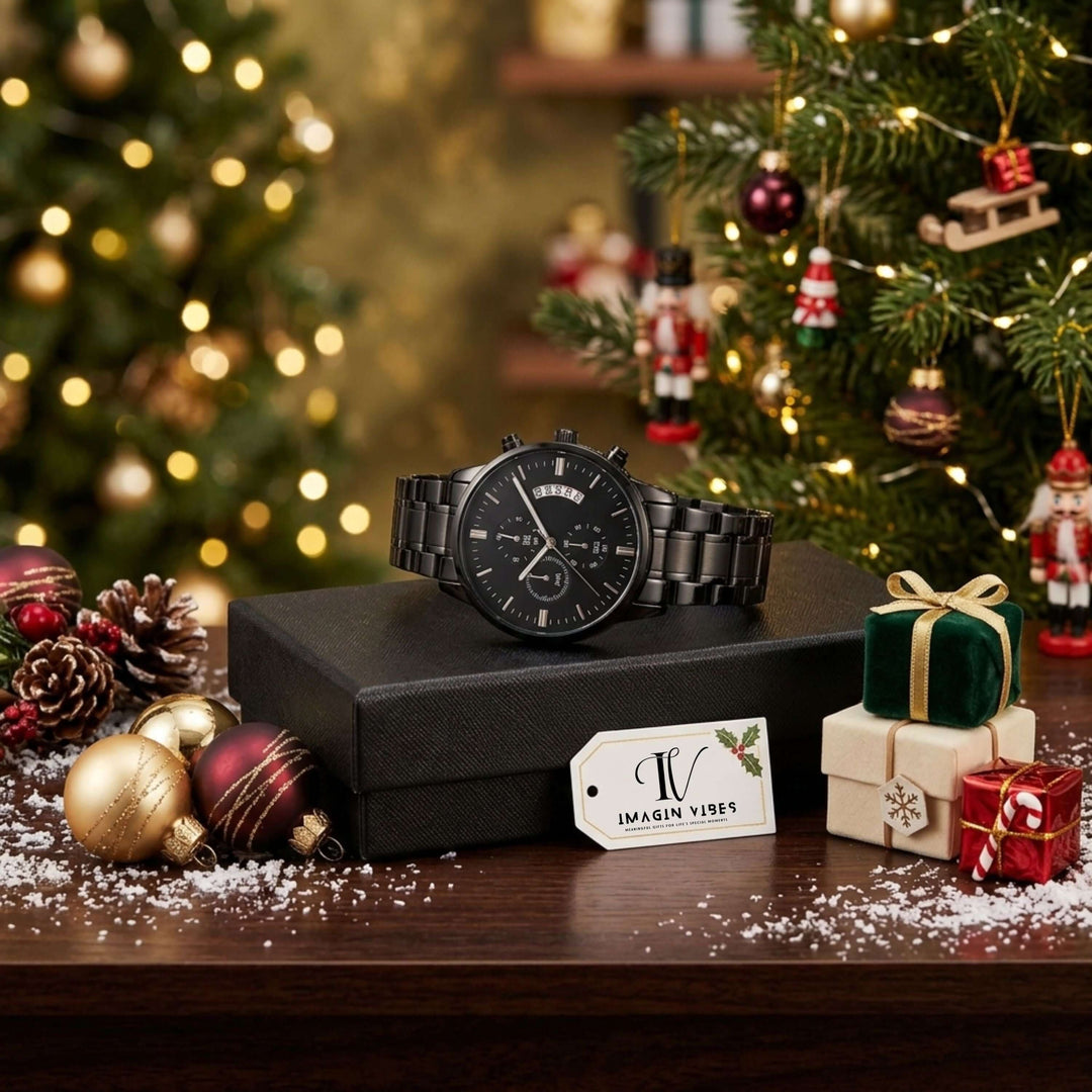 To My Son – Personalized Christmas Engraved Black Watch