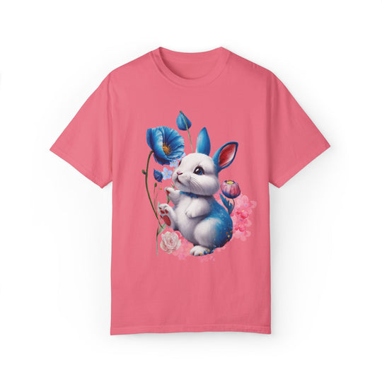 Rabbit Floral T-shirt T-Shirt Printify Peony S