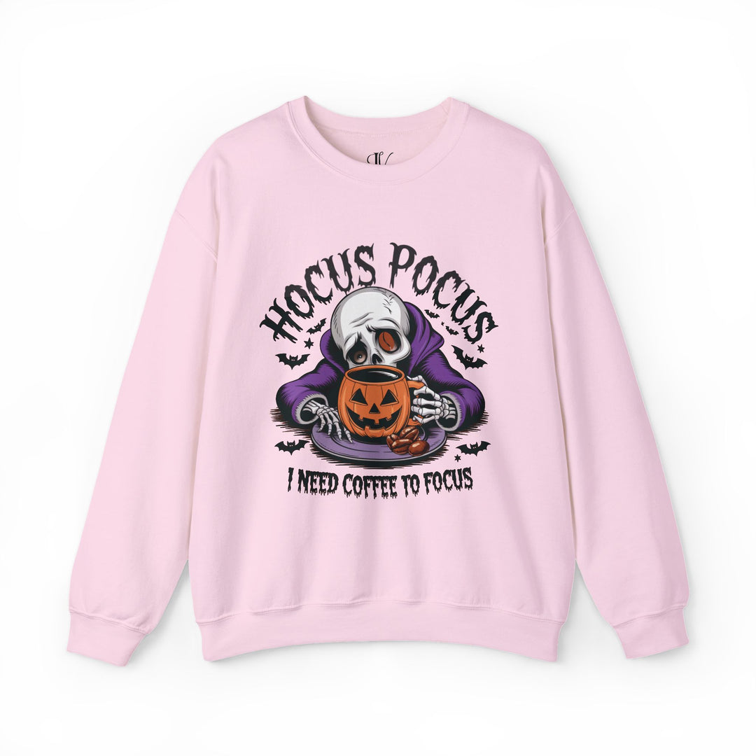 Hocus Pocus Coffee: Halloween Sweatshirt Sweatshirt Printify S Light Pink