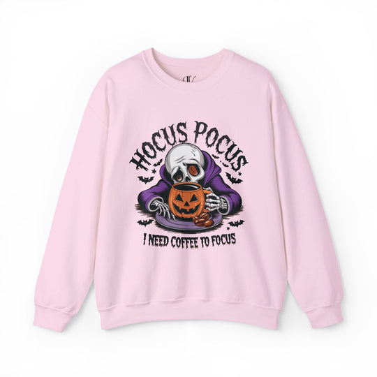 Hocus Pocus Coffee: Halloween Sweatshirt Sweatshirt Printify S Light Pink