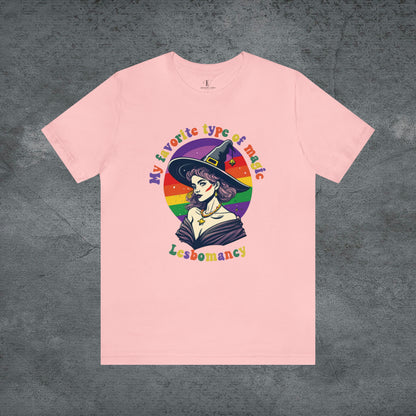 Halloween LGBT T-Shirt | Gay Witch Shirt - Spooky and Proud Tee - LGBT Halloween Shirt - Lesbian Halloween T-Shirt Pink XS 