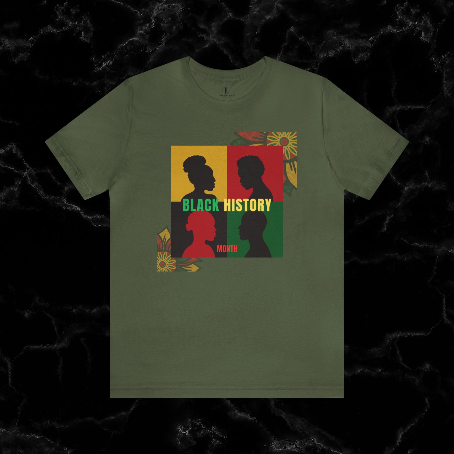 Trendy Black History Month Shirts Celebrating African American Pride and Heritage T-Shirt Military Green XS 