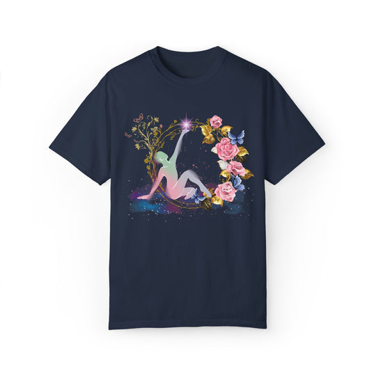 Dreamy Cosmos Garment-Dyed T-shirt T-Shirt Printify Navy S