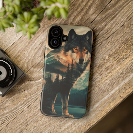 Wolf Tough Cases - Majestic Nature Landscape Phone Case Printify iPhone 16 Plus Matte