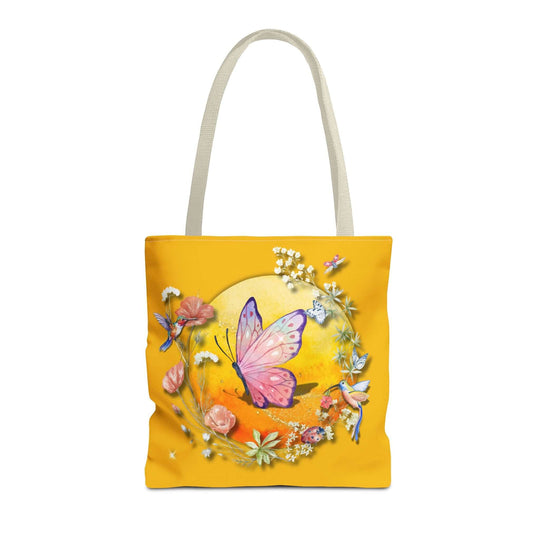 Watercolor Butterfly Tote Bag Bags Printify 16" × 16'' Beige